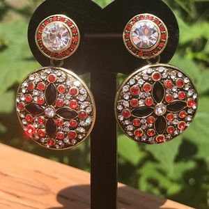 Heidi Daus PIERCED “Timing Is Everything” dangle earrings EUC